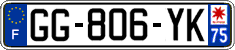 French license plate, SIV (ordinary)