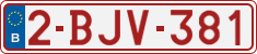 License plate of Belgium, Regular plates (2010)