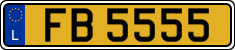 License plate of Luxembourg, 2003 year system