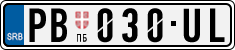 License plate of Serbia, Cars