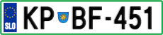 License plate of Slovenia, Cars