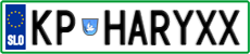License plate of Slovenia, Vanity Plates