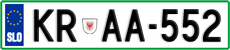 License plate of Slovenia, Cars