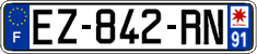 French license plate, SIV (ordinary)