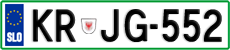 License plate of Slovenia, Cars