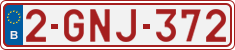 License plate of Belgium, Regular plates (2010)