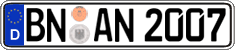 German license plate, Regular plates