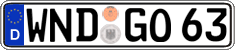 German license plate, Regular plates