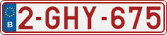 License plate of Belgium, Regular plates (2010)
