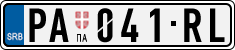 License plate of Serbia, Cars