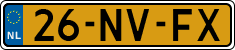 License plate of the Netherlands, Cars