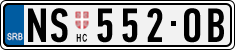 License plate of Serbia, Cars