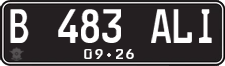 License plate of Indonesia, Regular plates