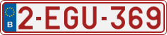 License plate of Belgium, Regular plates (2010)