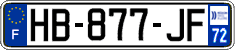 French license plate, SIV (ordinary)