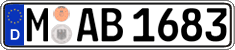 German license plate, Regular plates