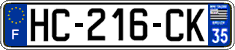 French license plate, SIV (ordinary)
