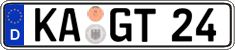 German license plate, Regular plates