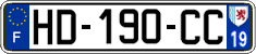 French license plate, SIV (ordinary)