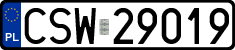 License plates of Poland, Regular car plates