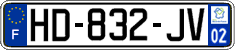 French license plate, SIV (ordinary)
