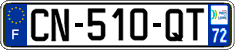 French license plate, SIV (ordinary)