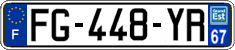 French license plate, SIV (ordinary)