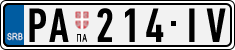 License plate of Serbia, Cars