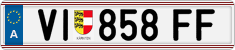 License plate of Austria, Regular plates