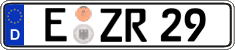 German license plate, Regular plates