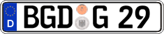 German license plate, Regular plates