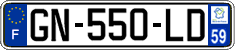 French license plate, SIV (ordinary)