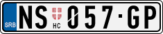 License plate of Serbia, Cars