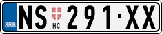 License plate of Serbia, Cars