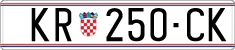 License plate of Croatia, Regular plates