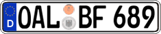 German license plate, Regular plates