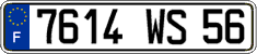 French license plate, FNI