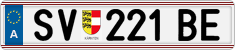 License plate of Austria, Regular plates
