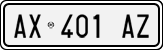 License plate of Italy, Cars (1994 year series)