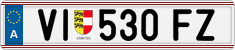 License plate of Austria, Regular plates