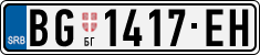 License plate of Serbia, Cars
