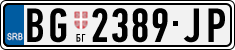 License plate of Serbia, Cars