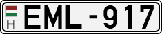 license plates of Hungary, Cars (1990)