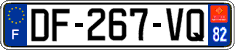 French license plate, SIV (ordinary)