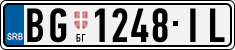 License plate of Serbia, Cars