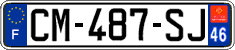 French license plate, SIV (ordinary)