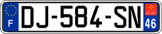 French license plate, SIV (ordinary)
