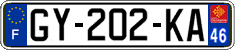French license plate, SIV (ordinary)