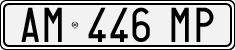 License plate of Italy, Cars (1994 year series)