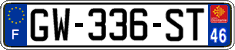French license plate, SIV (ordinary)